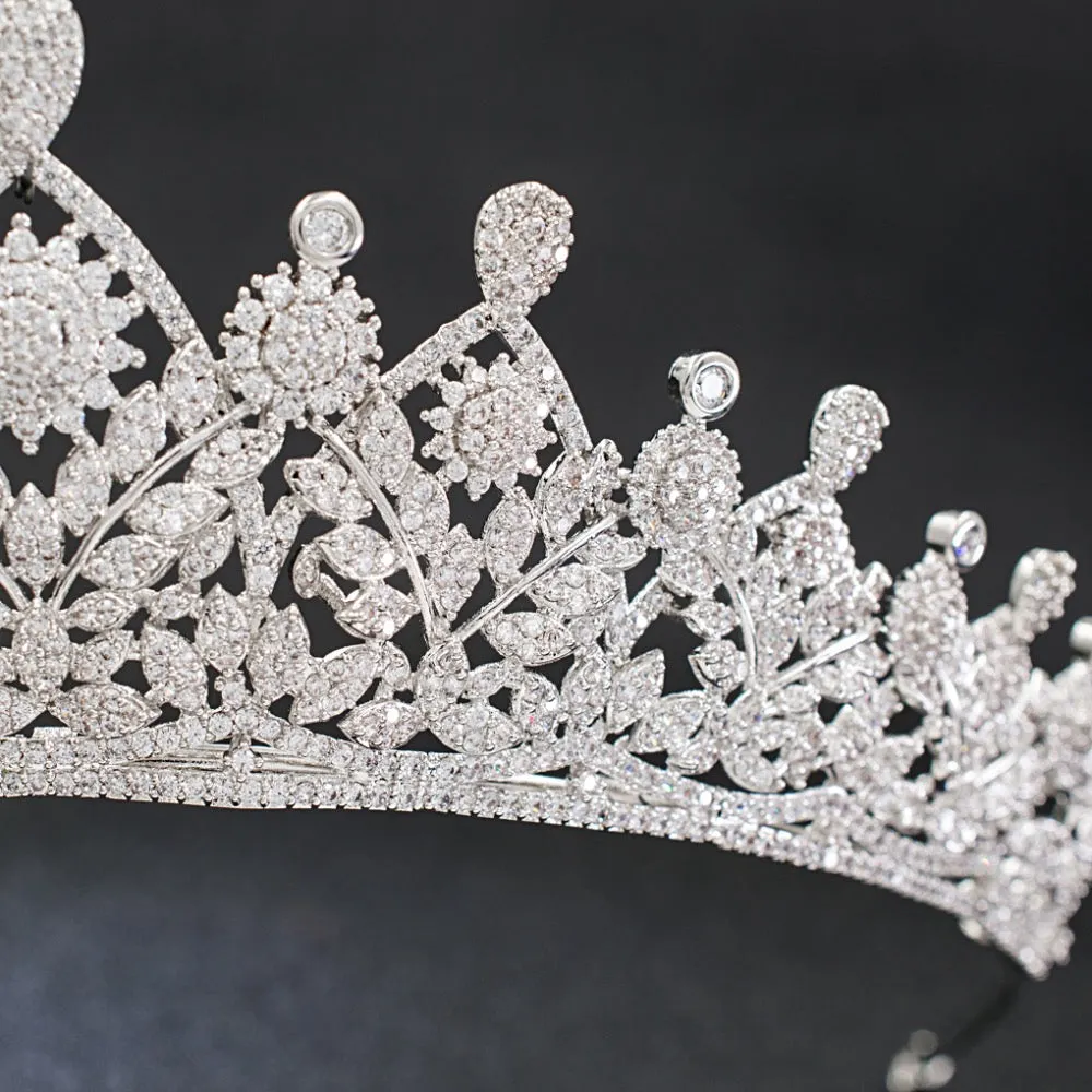 Cubic zircon wedding bridal tiara diadem hair jewelry CH10003